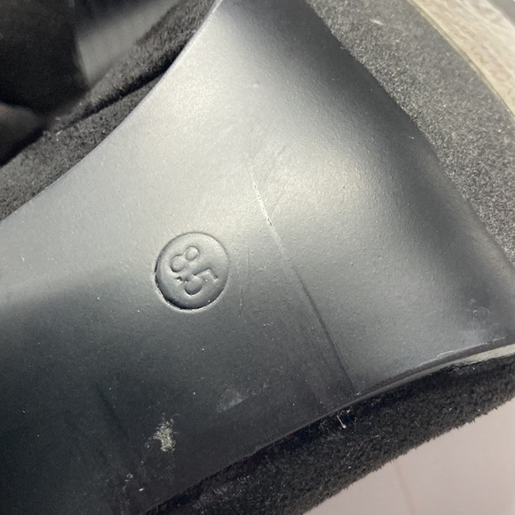 Just Fab Larken Faux Suede Over the Knee Black Boots SZ 8.5 Chunky Heel Side Zip - Picture 8 of 11